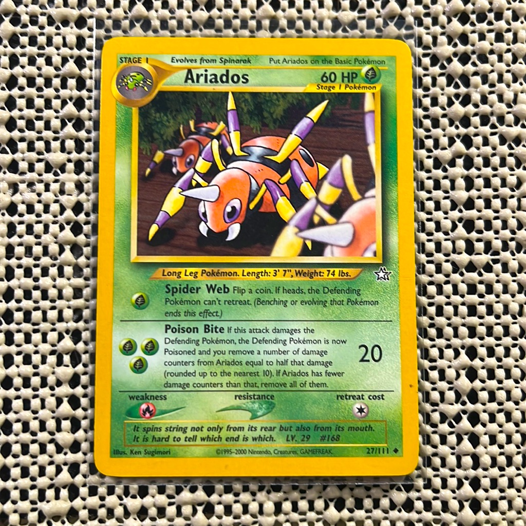 pokemon card ariados Dark Ariados Neo Destiny Japanese EX, 168 Pokemon Card main image 1